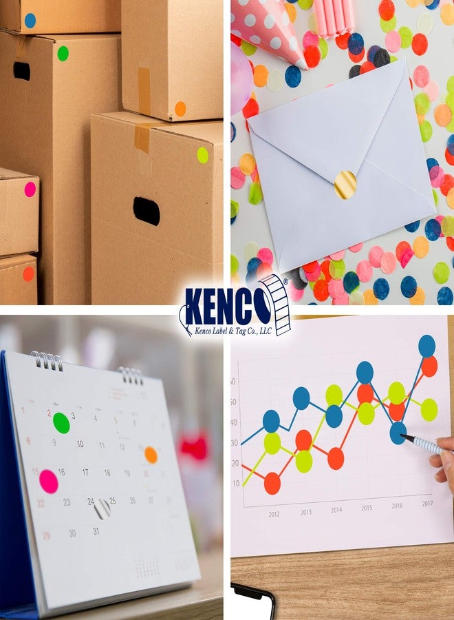 Kenco Color Coding Circle Dot Sticker Labels on a roll (Bright Green, 1 INCH 1000 Stickers) - Image 5